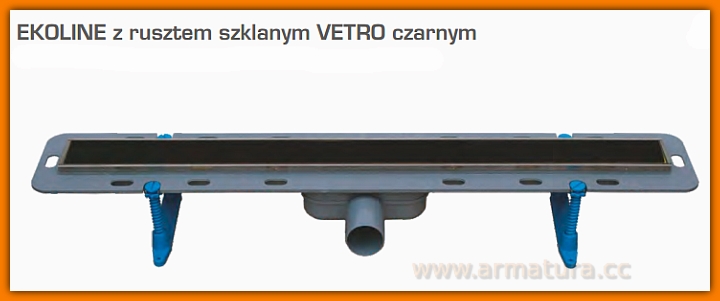 Odpływ liniowy EKOLINE VETRO BLACK WDO-700-09-4413 odwodnienie WINKIEL DESIGN 70 cm