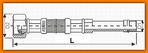 wąż w oplocie stalowym L-40 cm WBS92 do baterii 3/8