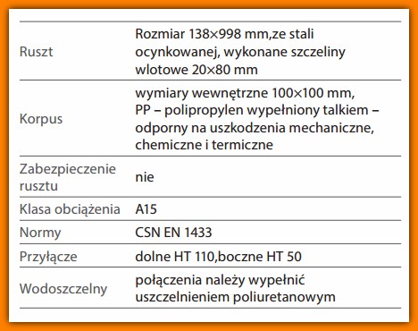 odwodnienie liniowe AVZ101-R101 HOME ALCAPLAST korytko odwodnienia