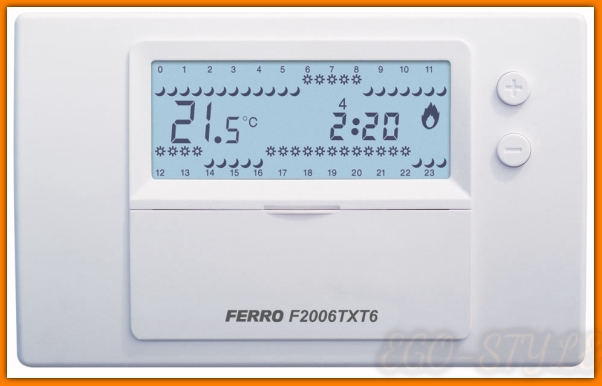 termoregulator F2006TXT6 FERRO tygodniowy elektroniczny bezprzewodowy